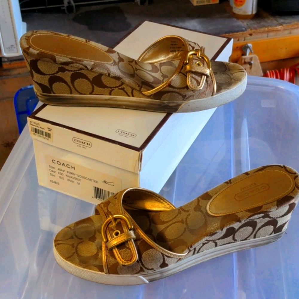 Ladies Coach Slide Slippers